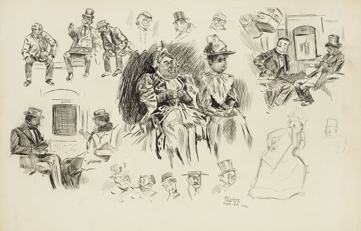 Harold Imbrie - Sketches of several men and women