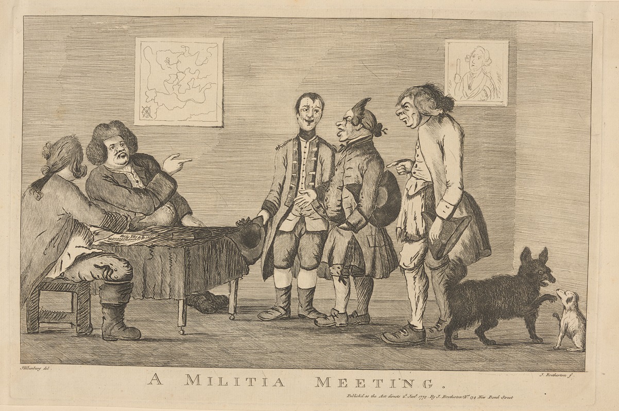 Henry William Bunbury - A militia meeting.