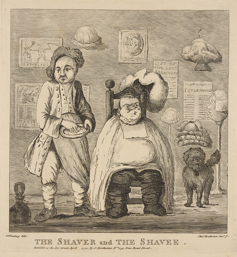 Henry William Bunbury - The shaver and the shavee