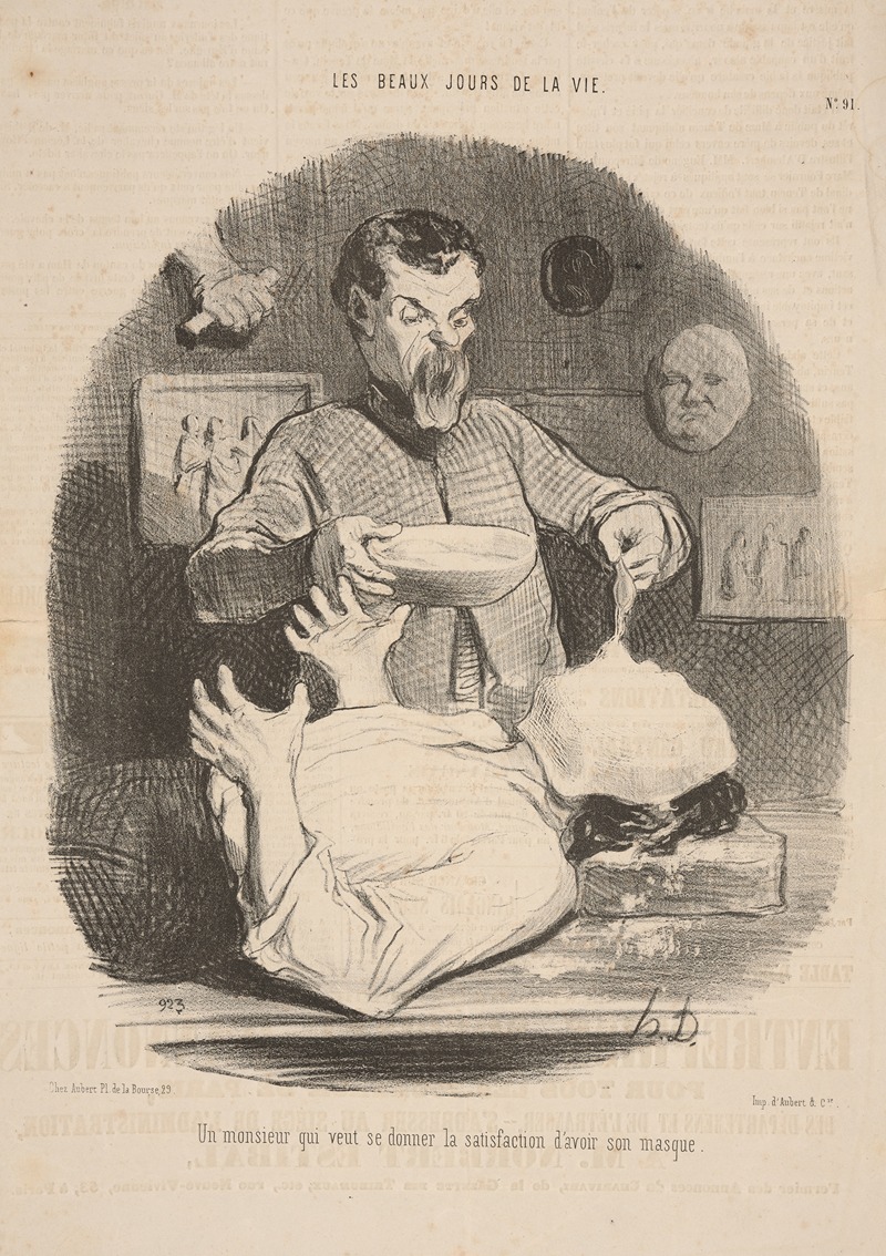 Honoré Daumier - A man who wants to give himself the satisfaction of having his mask