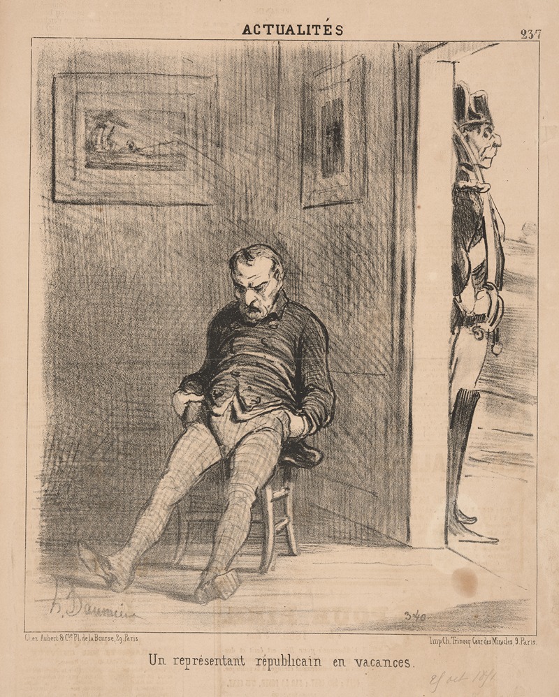 Honoré Daumier - A Republican congressman on vacation