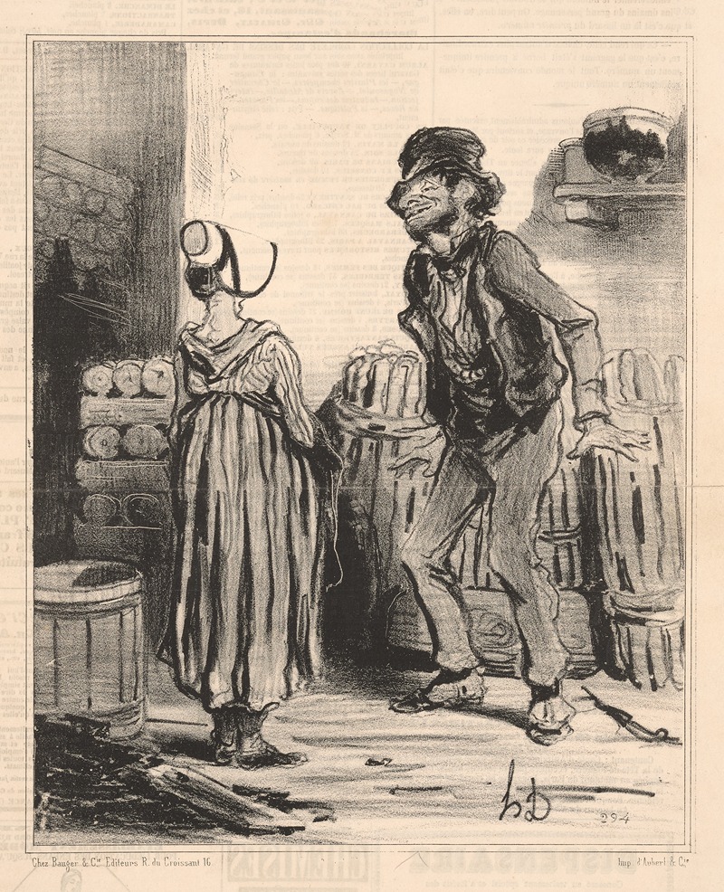 Honoré Daumier - Ah! Fouchtrrrrra! My wife we