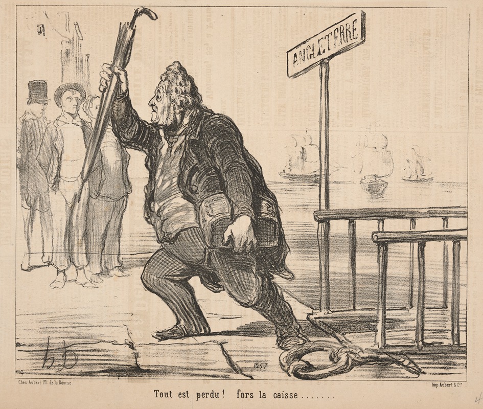 Honoré Daumier - All is lost! Except for the case . . . .