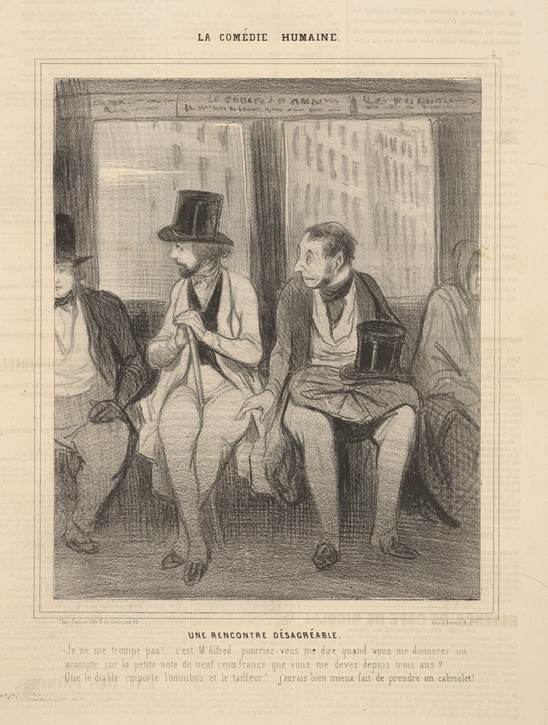 Honoré Daumier - An unpleasant encounter