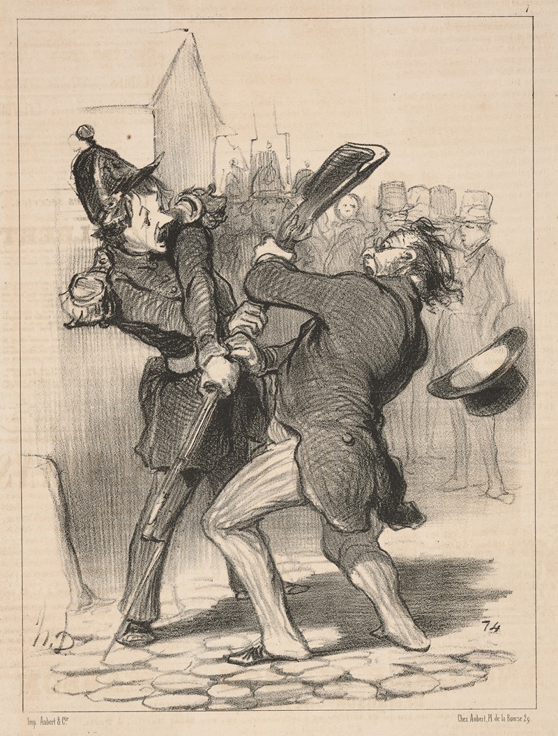 Honoré Daumier - Friends of the Peace – Result of Speech of Coquerel