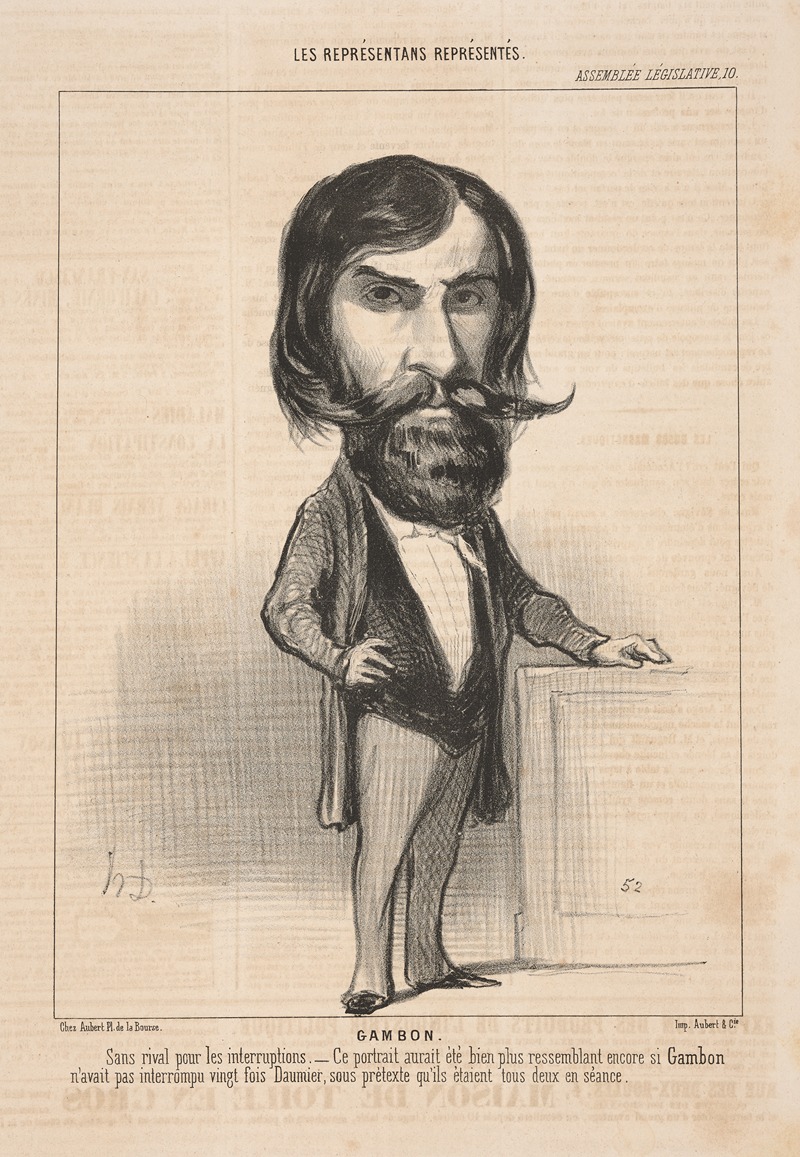 Honoré Daumier - Gambon. Unrivaled for interruptions – This portrait . . . Both in show