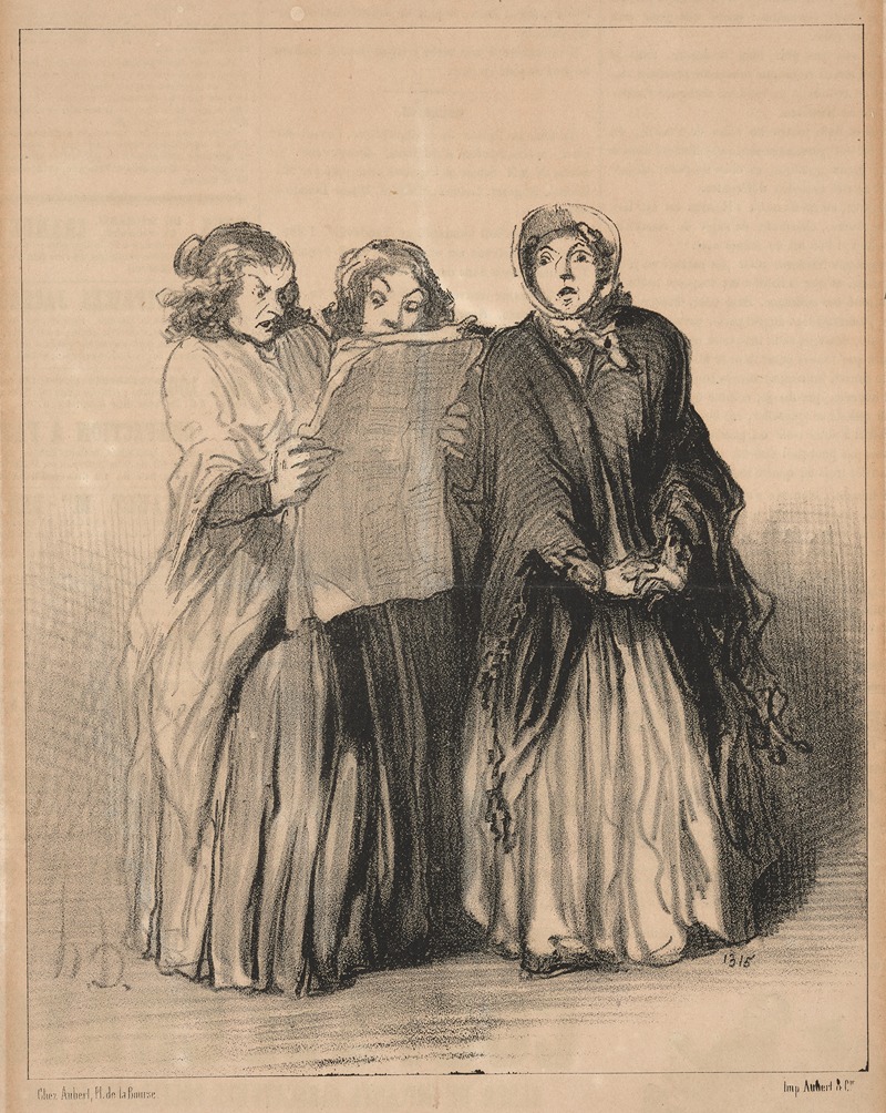 Honoré Daumier - Les délégués du club central socialiste ont à l’unanimité repoussé la candidature de Jeanne Derouin! Oh! les aristos!