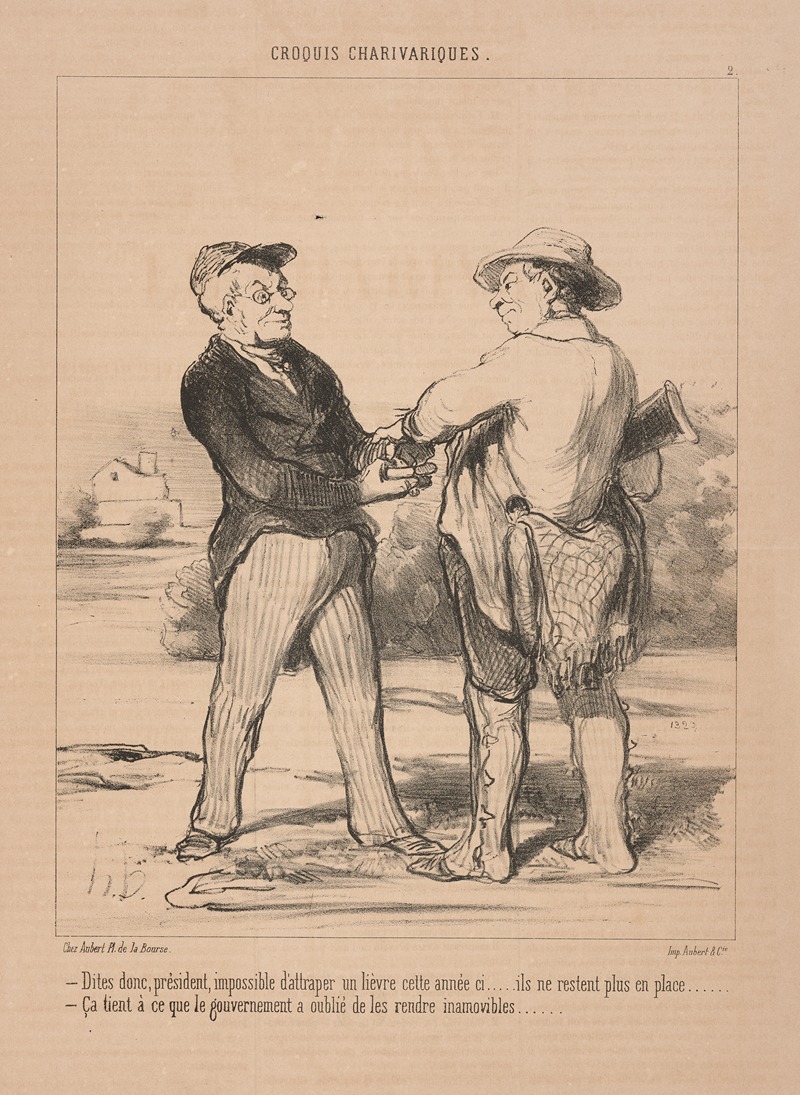 Honoré Daumier - Look, Chairman it’s impossible to catch a hare this year .. They do not stay in