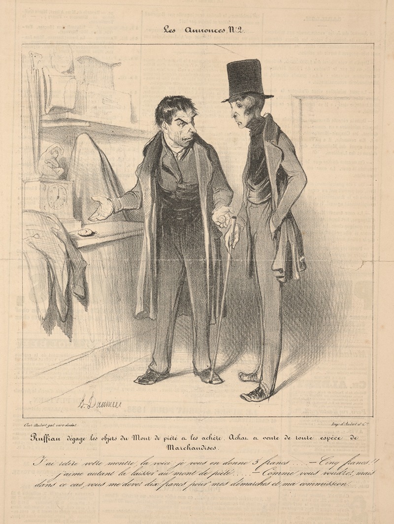 Honoré Daumier - Los Annonces N. 2.