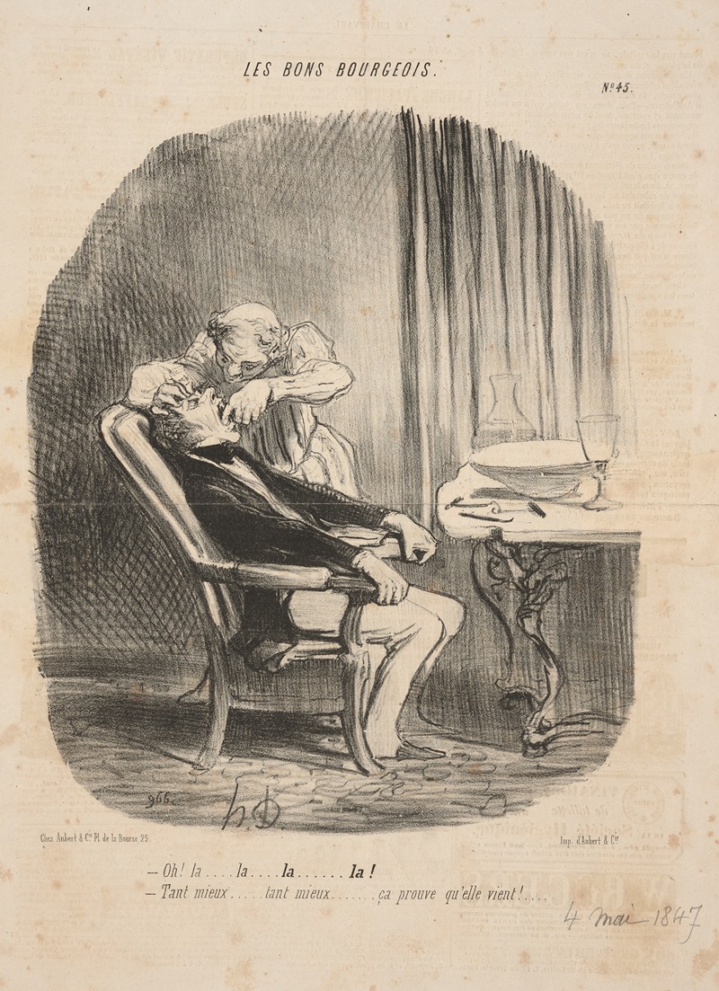 Honoré Daumier - Oh! The . . . The . . . The . . . The! Good . . . As better . . . This proves that it’s coming!