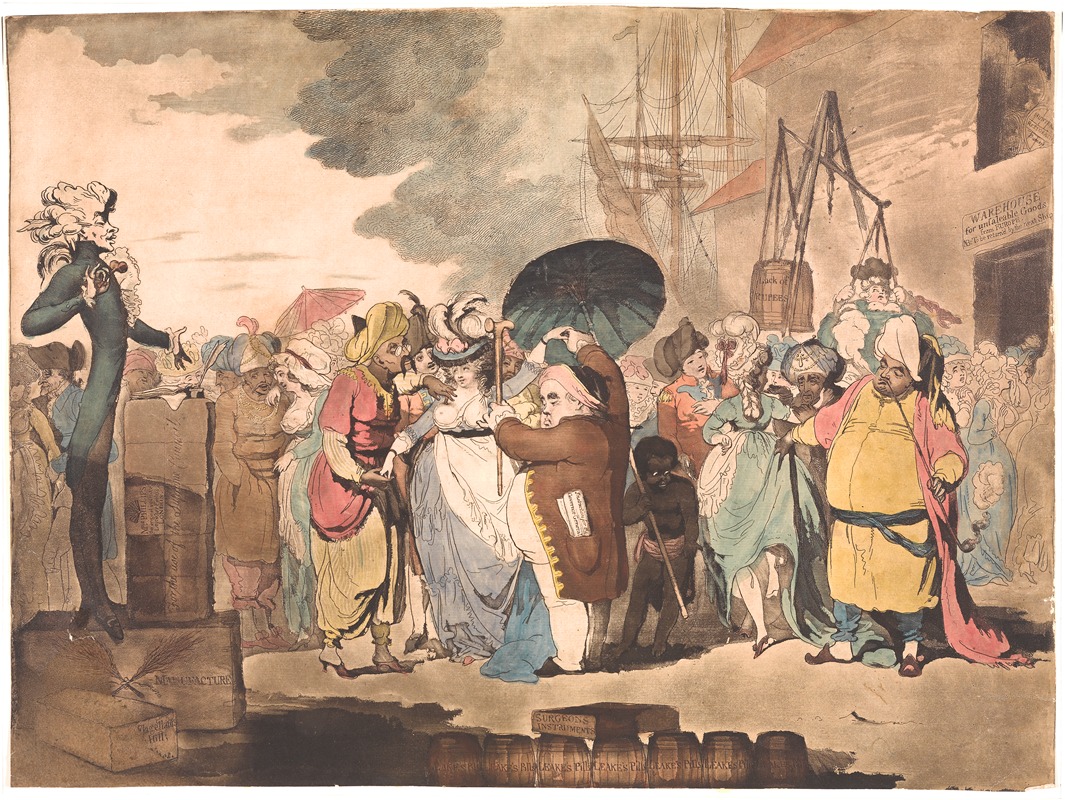 James Gillray - A sale of English beauties in the East Indies