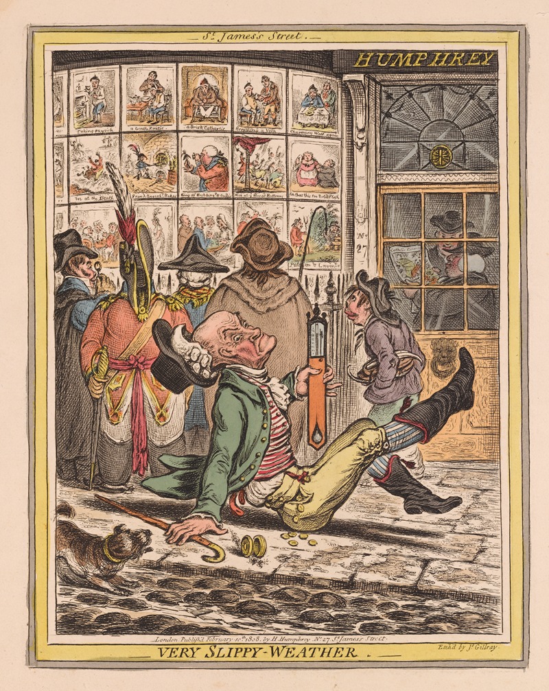 James Gillray - Very slippy weather