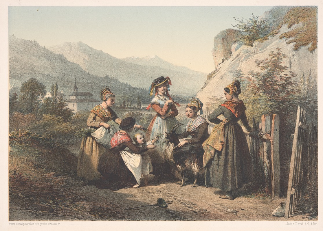 Jules David - Costumes of Bourg St. Maurice (Dept. of Savoy) and around Thonon. (Dept. of Hte. Savoie)