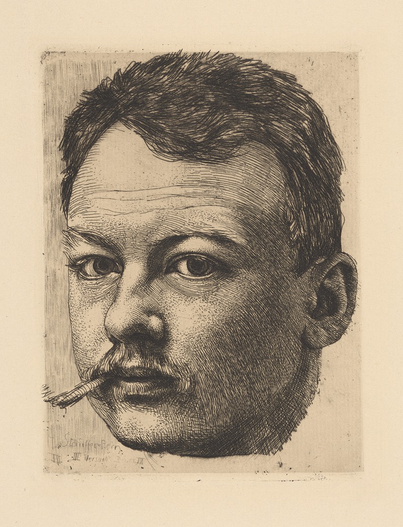 Karl Stauffer - Self-portrait.