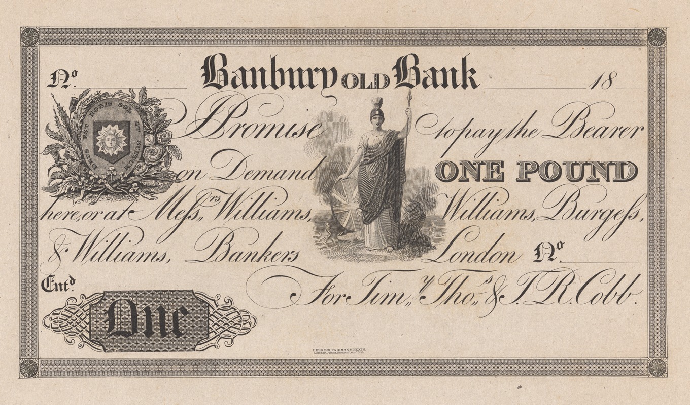 Perkins & Heath - Banbury Old Bank one pound note