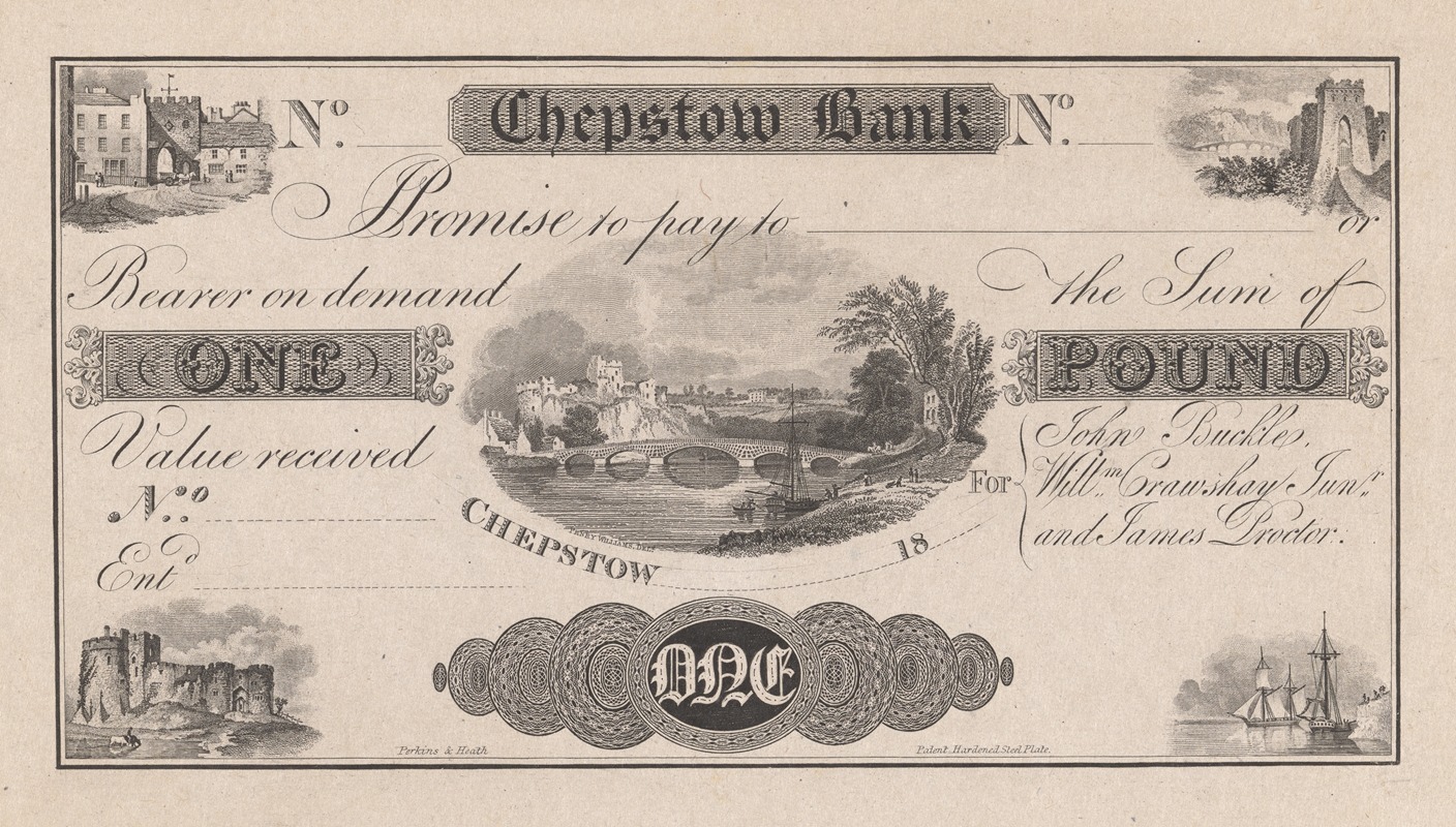 Perkins & Heath - Chepstow Bank one pound note