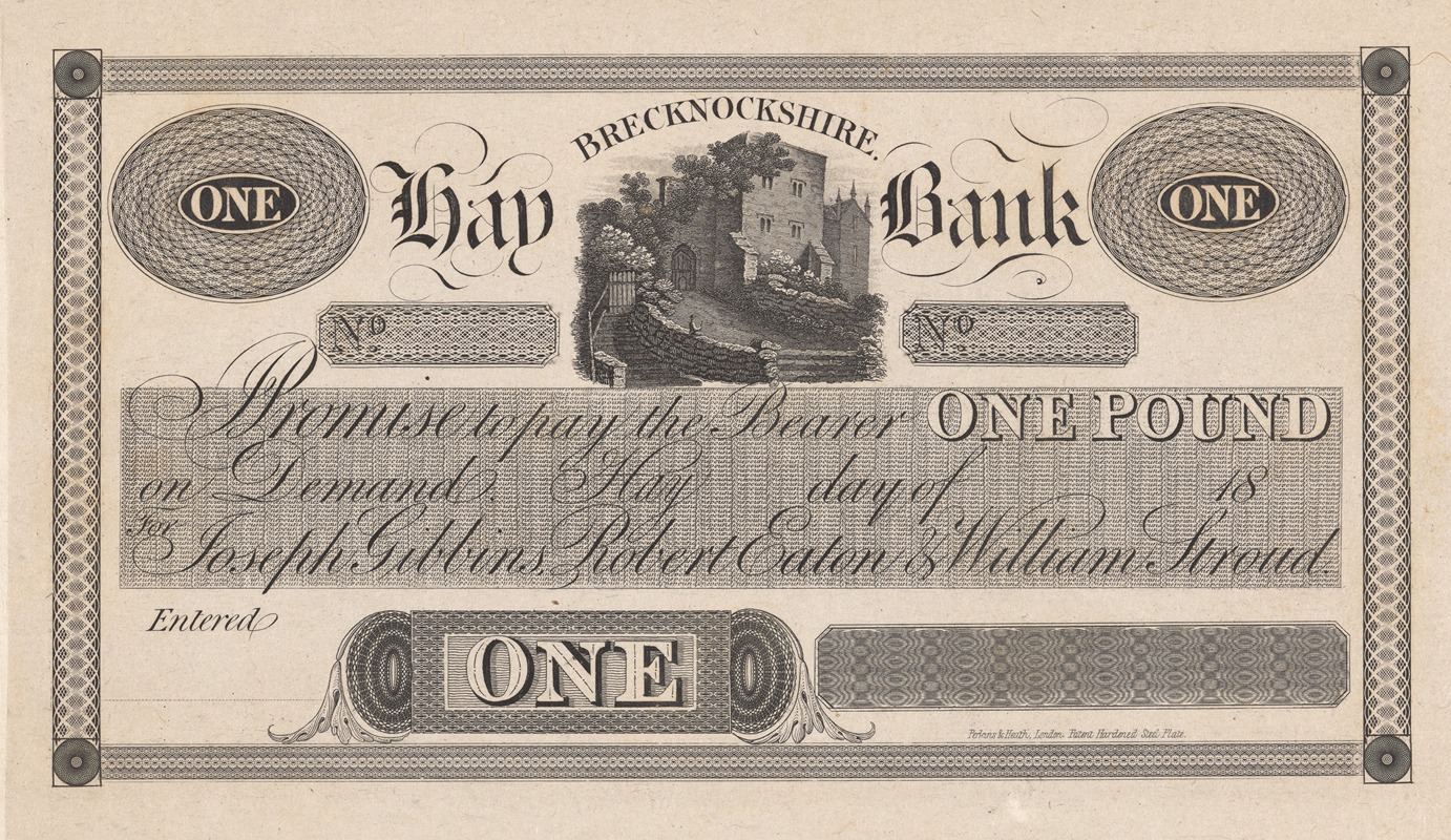 Perkins & Heath - Hay Bank, Brecknockshire, one pound note