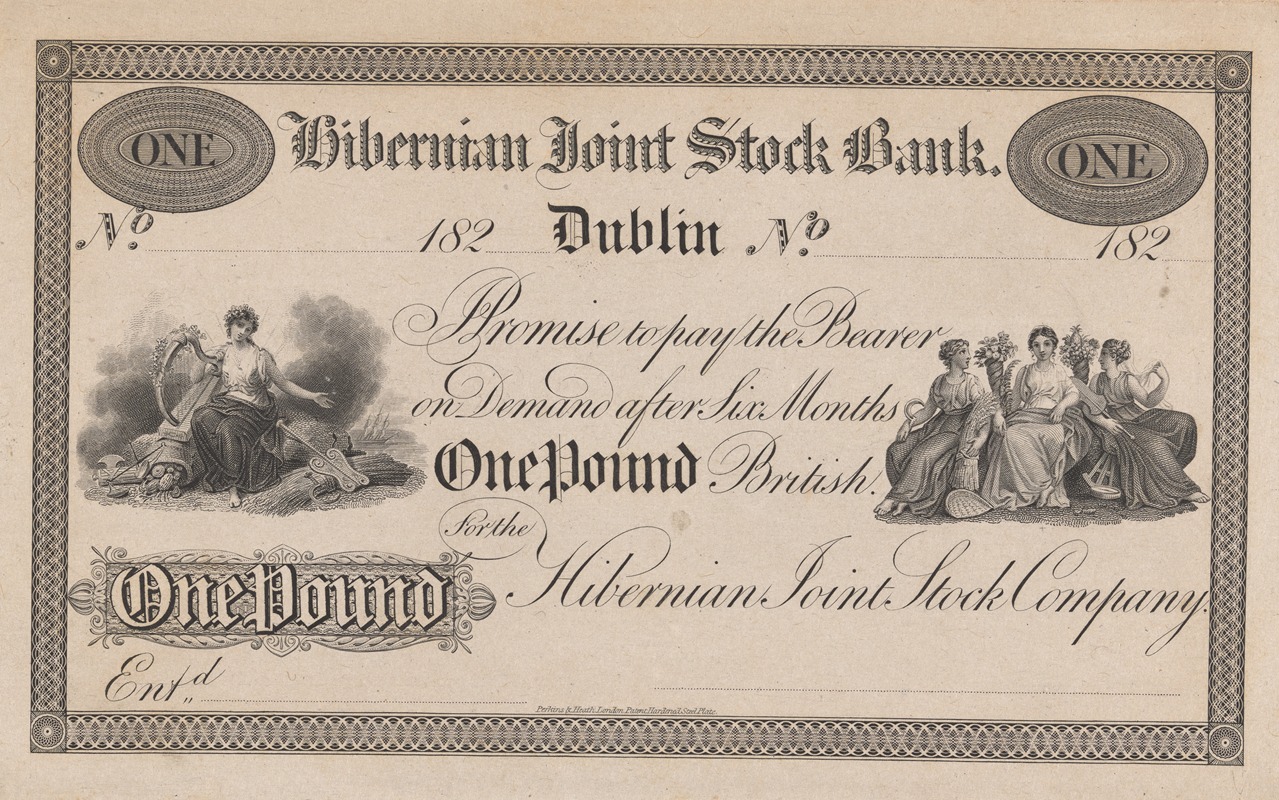 Perkins & Heath - Hibernian Joint Stock Bank, Dublin, one pound note