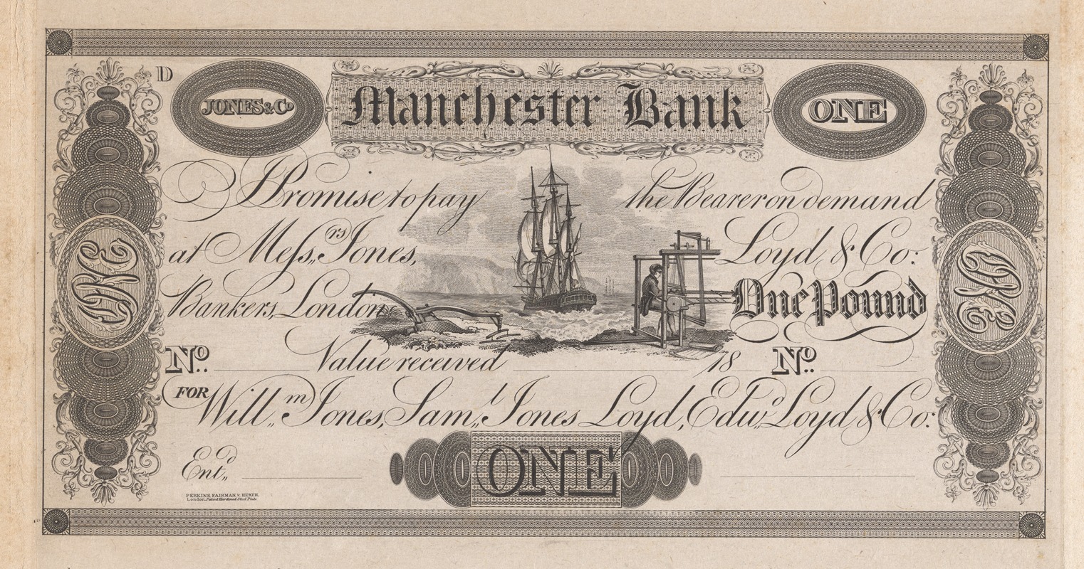 Perkins & Heath - Manchester Bank one pound note