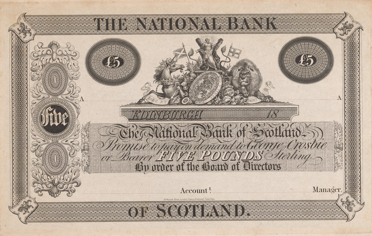 Perkins & Heath - The National Bank of Scotland five pound note