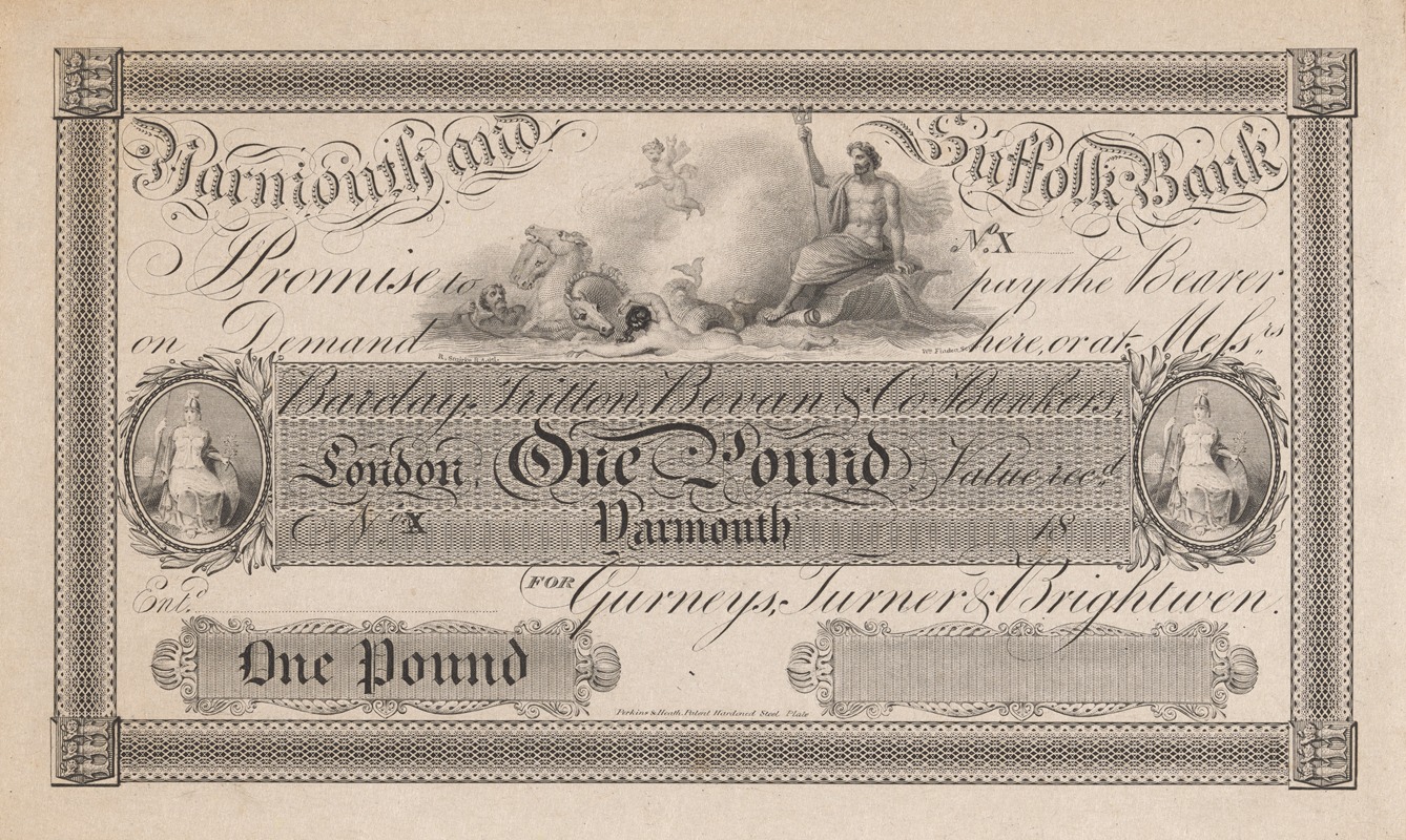 Perkins & Heath - Yarmouth and Suffolk Bank one pound note