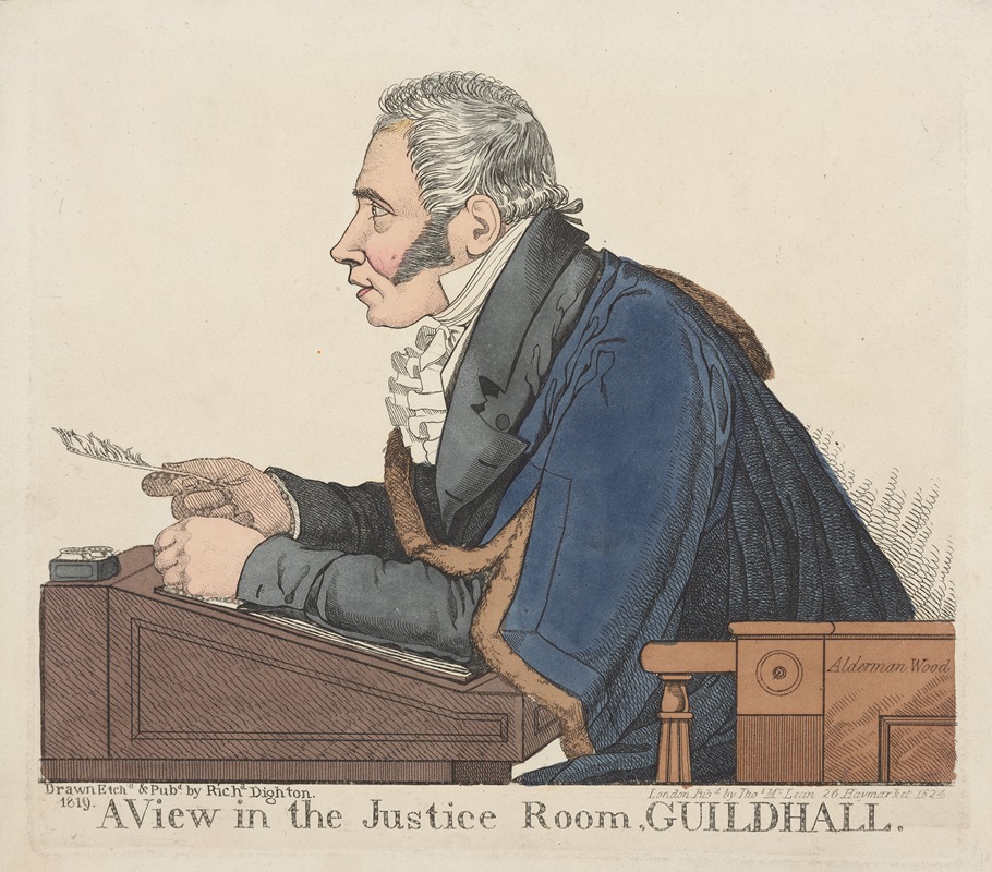 Richard Dighton - A view in the Justice Room, Guildhall