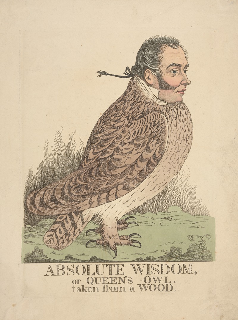 Richard Dighton - Absolute wisdom, or Queen’s owl. Taken from a Wood.