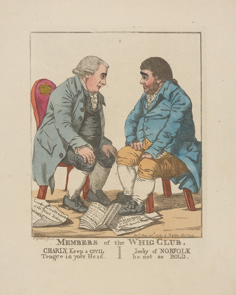 Robert Dighton - Members of the Whig Club.