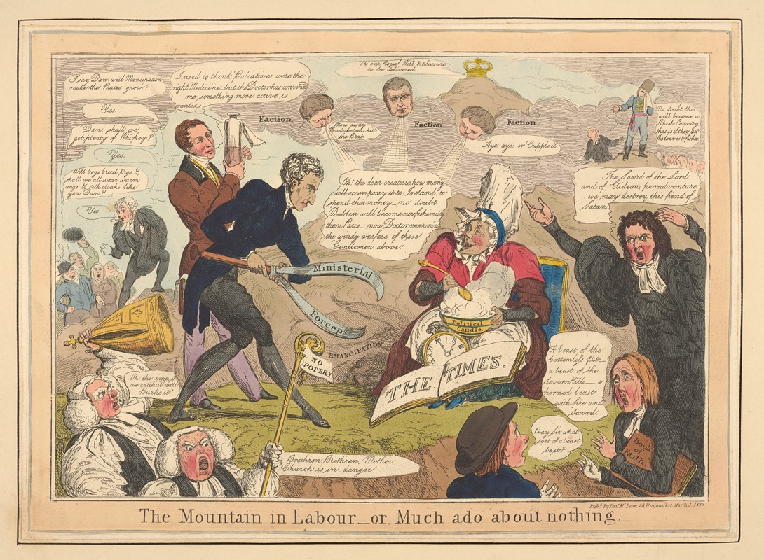 Robert Seymour - The mountain in labour – or, much ado about nothing.