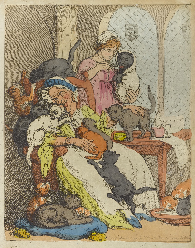 Thomas Rowlandson - A catamaran or an old maid’s nursery