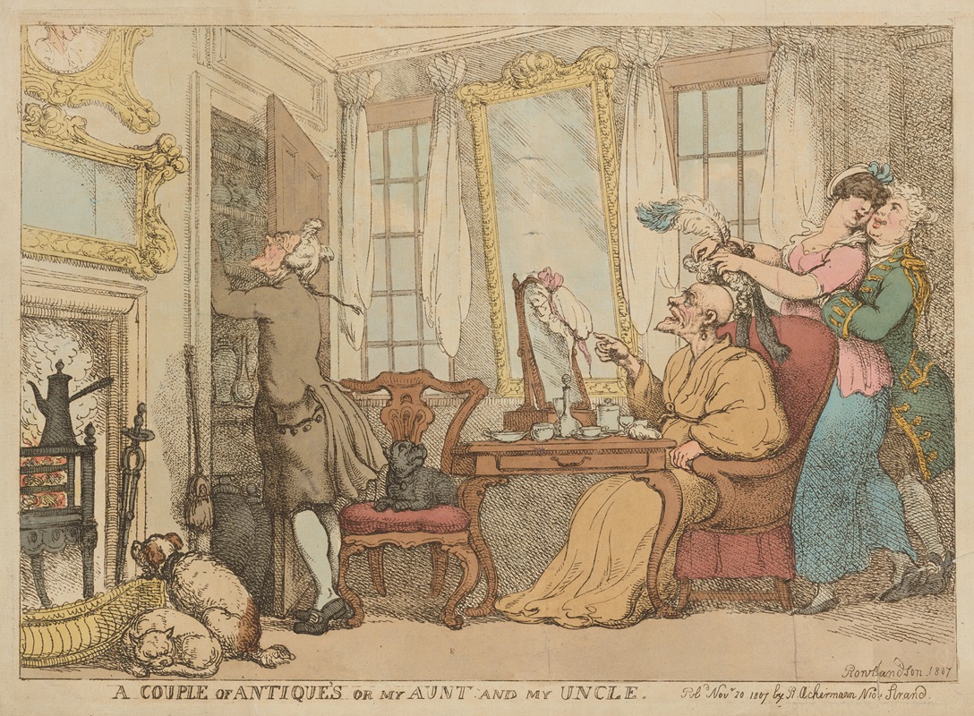 Thomas Rowlandson - A couple of antiques, or My aunt and my uncle