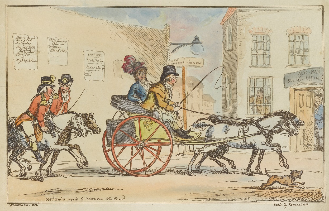 Thomas Rowlandson - A dasher! Or the road to ruin in the West