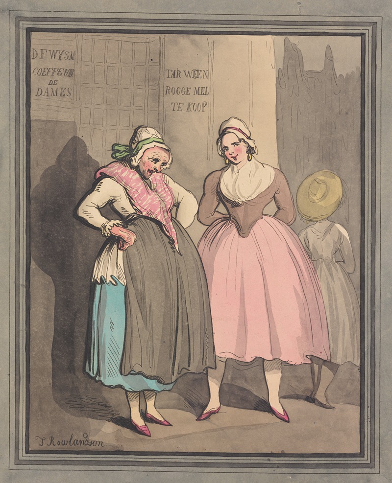 Thomas Rowlandson - A Dutch abbess and her nymphs. Sketched at Amsterdam