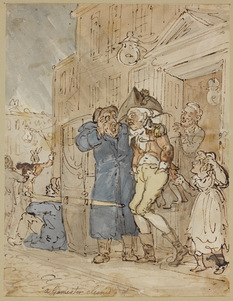 Thomas Rowlandson - A gamester cleaned out