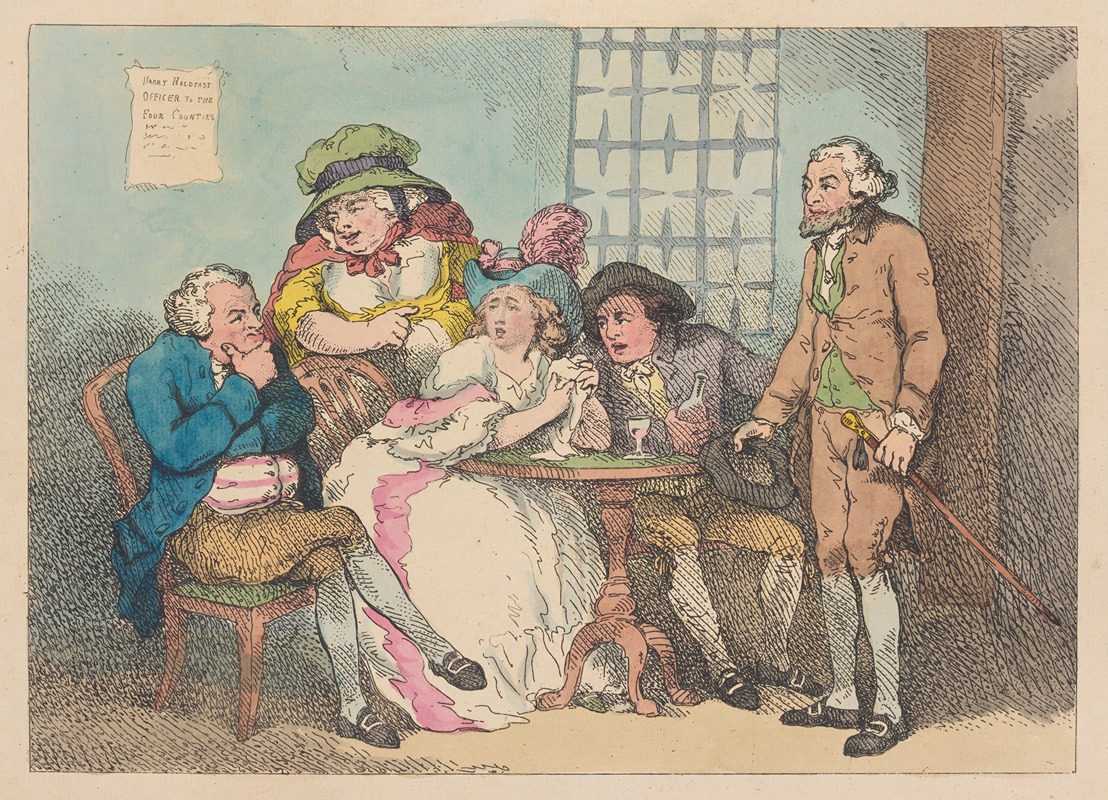 Thomas Rowlandson - A lady in limbo or Jew bail rejected