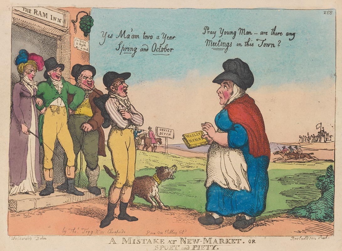 Thomas Rowlandson - A mistake at New Market. Or sport and piety