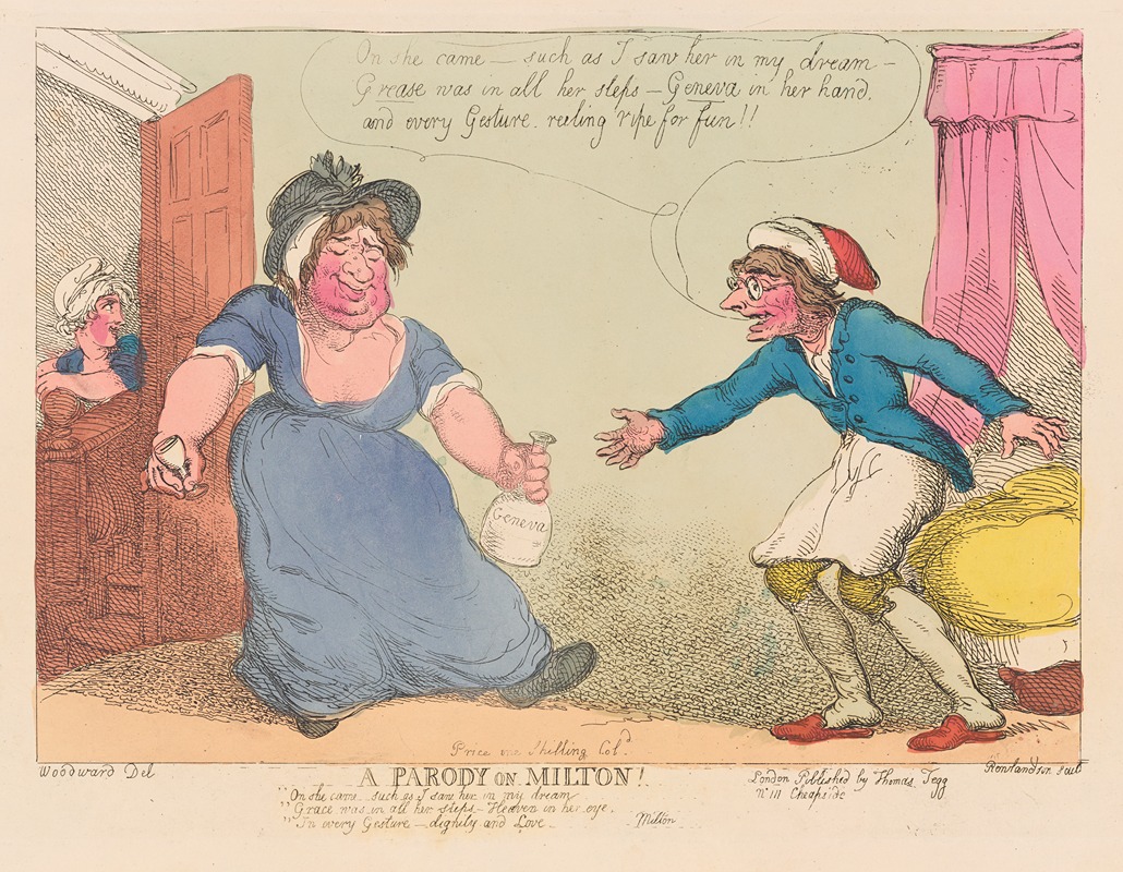 Thomas Rowlandson - A parody on Milton