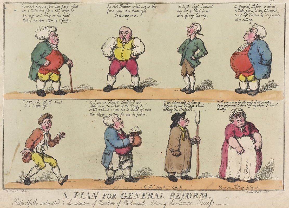 Thomas Rowlandson - A plan for general reform, respectfully submitted to the attention of members of Parliament – during the Summer Recess