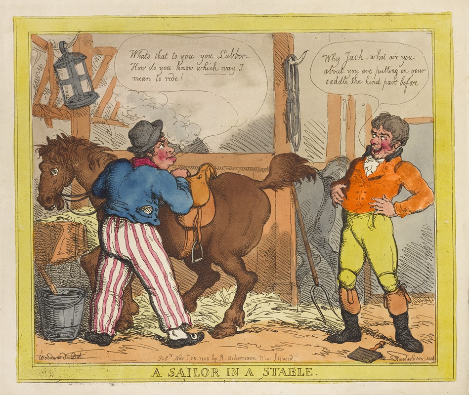 Thomas Rowlandson - A sailor in a stable