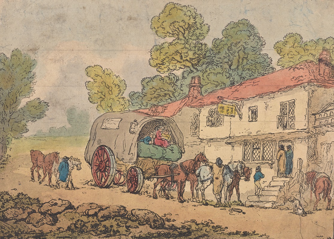 Thomas Rowlandson - A stage coach