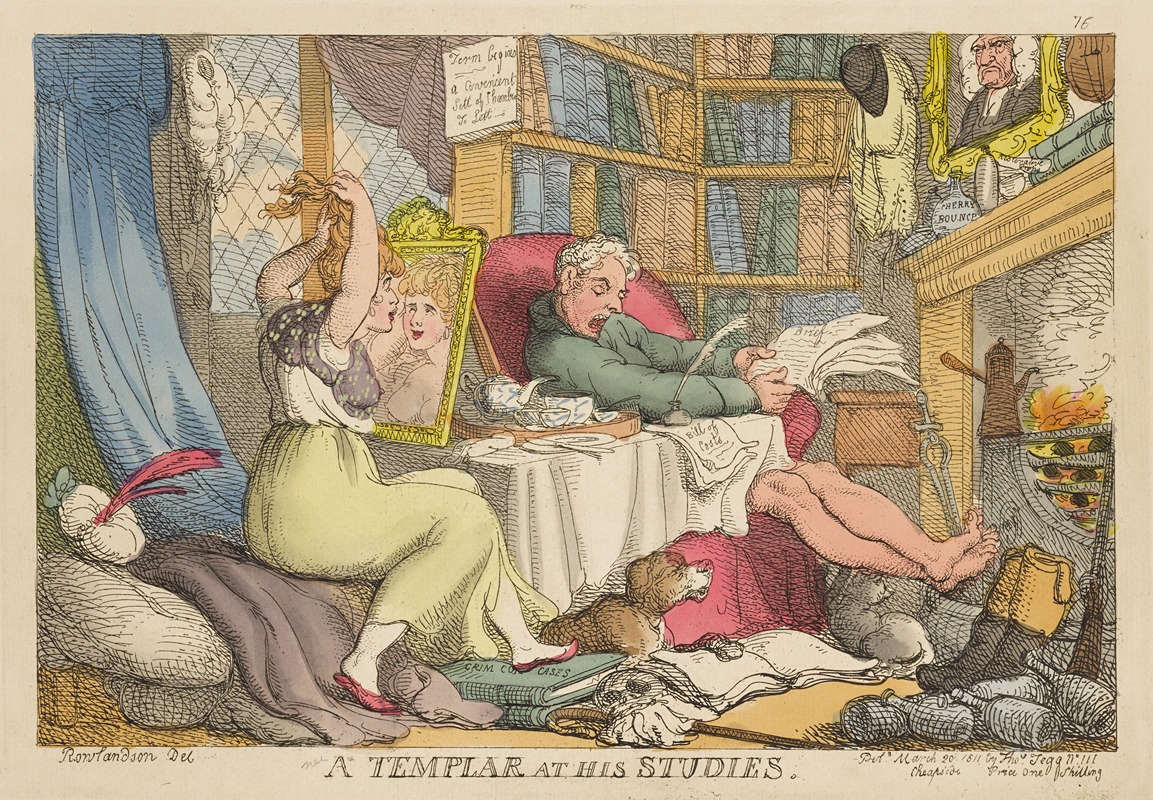 Thomas Rowlandson - A Templar at his studies