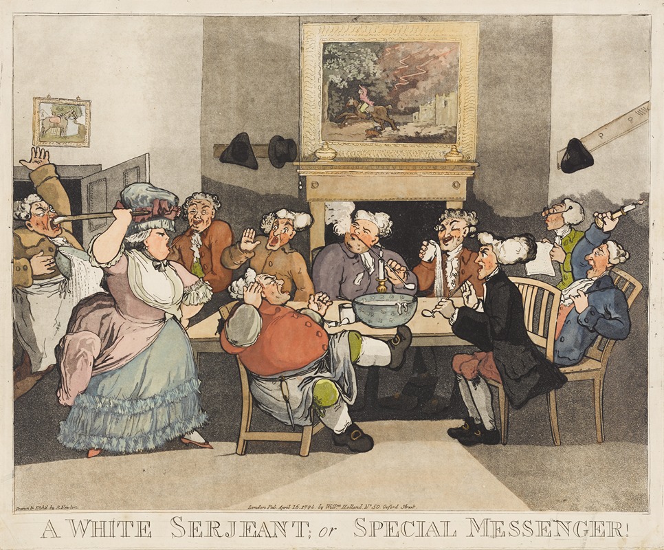 Thomas Rowlandson - A white serjeant; or special messenger!.