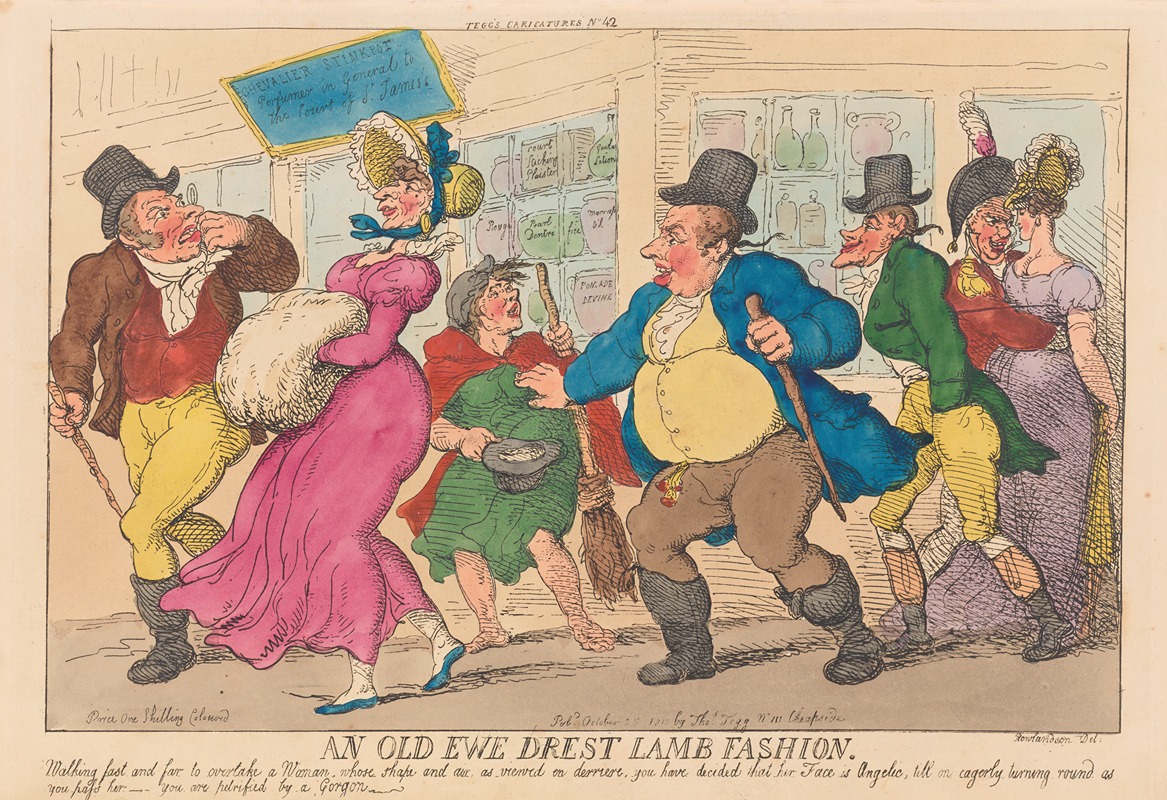 Thomas Rowlandson - An old ewe drest lamb fashion