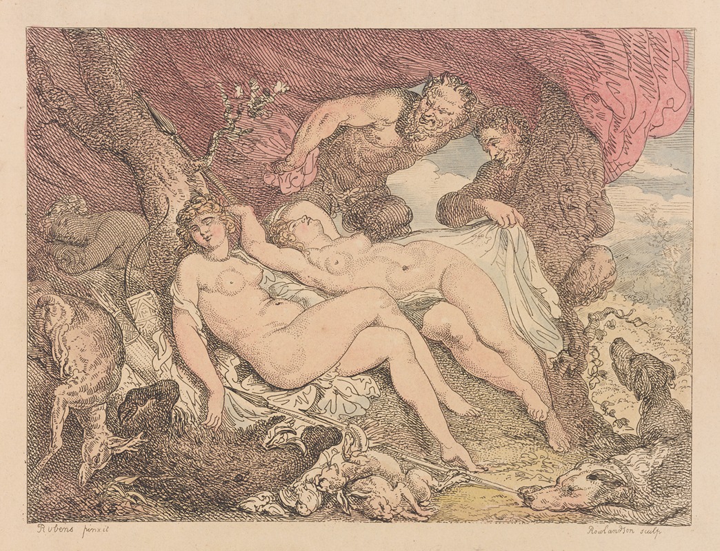 Thomas Rowlandson - Beauty and the Satyrs