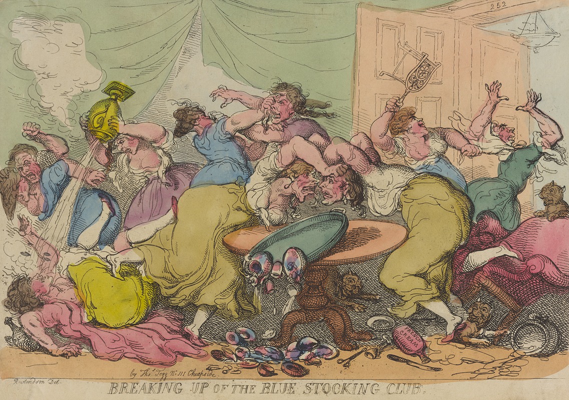 Thomas Rowlandson - Breaking up of the Blue Stocking Club