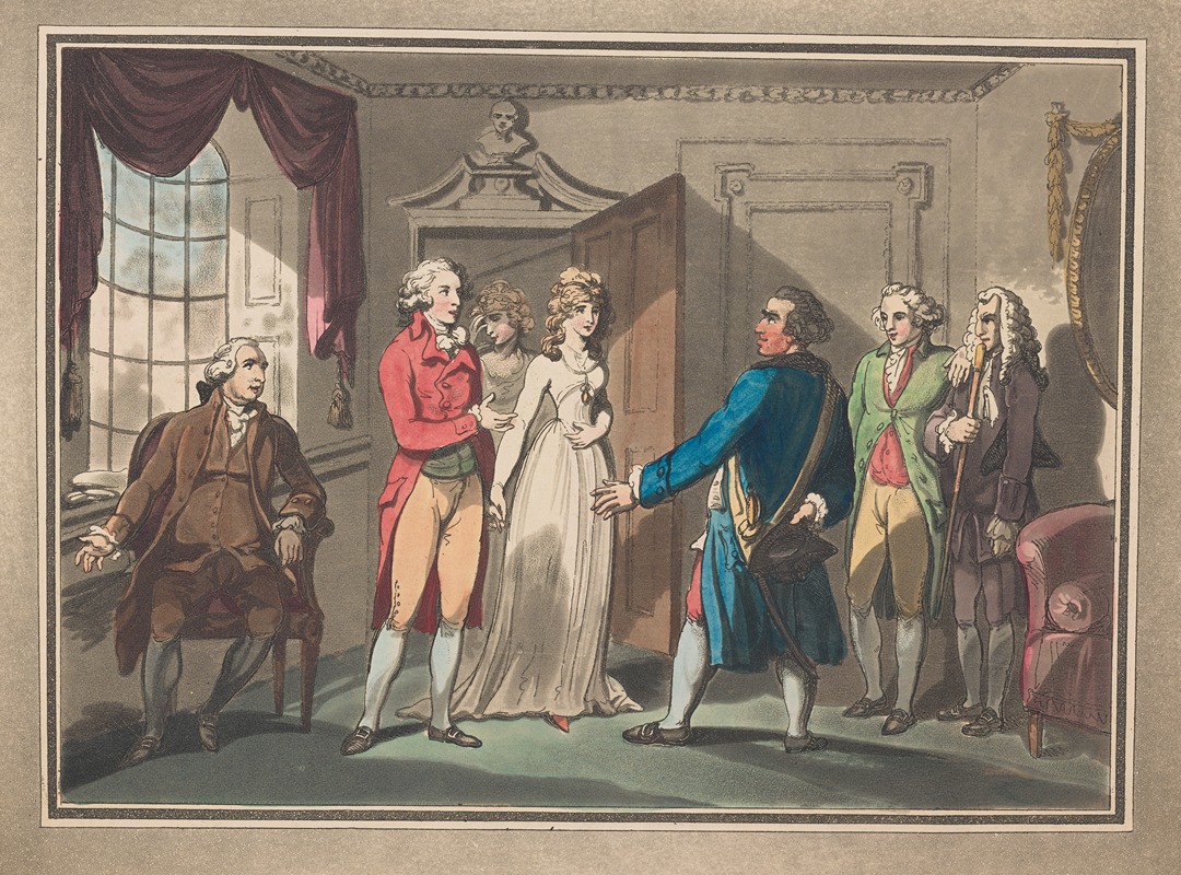 Thomas Rowlandson - Captain Bowling introduced to Narcissa