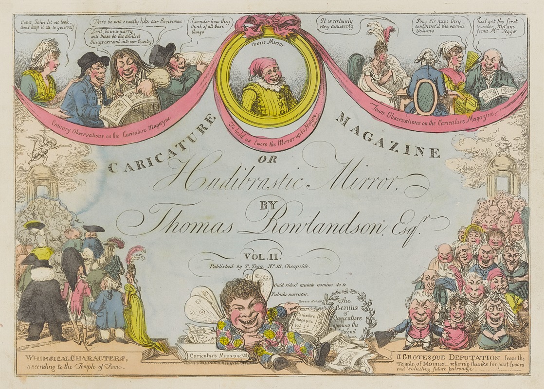 Thomas Rowlandson - Caricature Magazine or Hudibrastic Mirror, Vol. II [Title page].