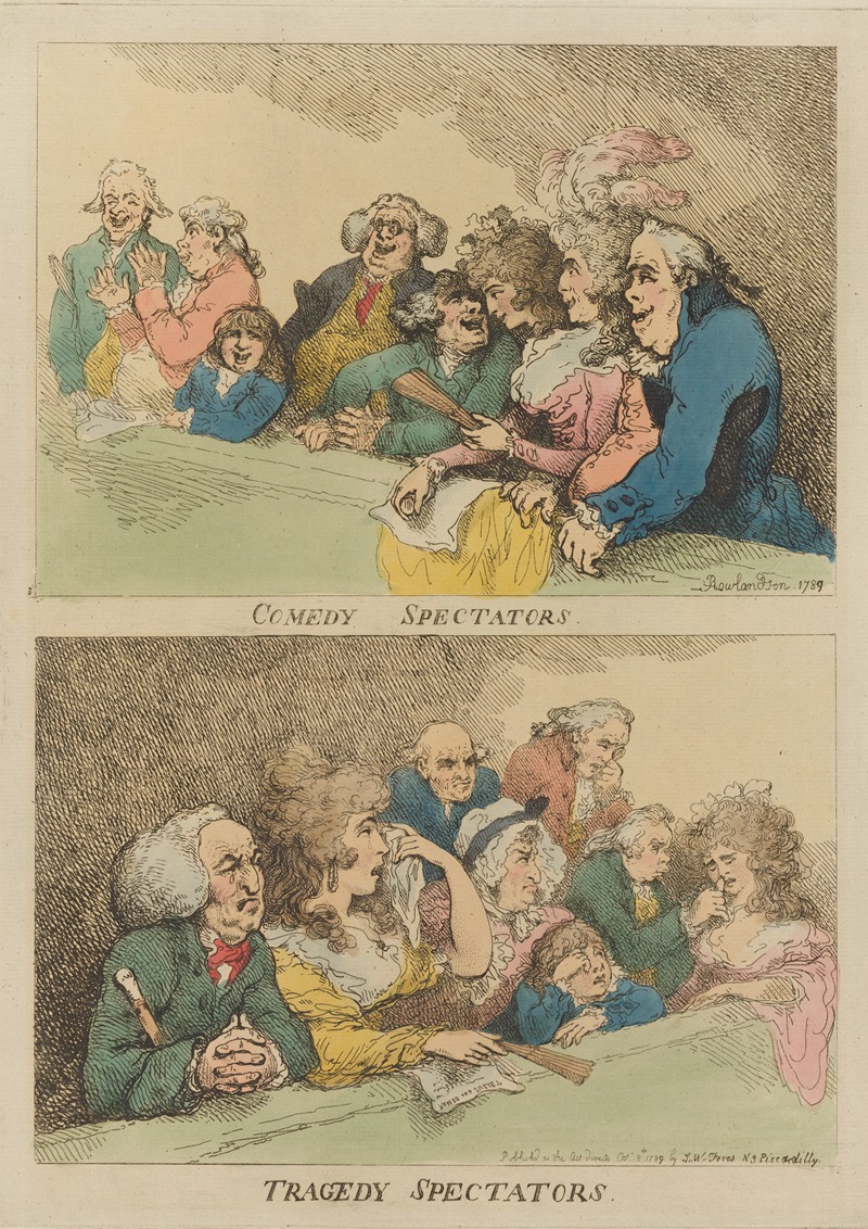 Thomas Rowlandson - Comedy spectators. Tragedy spectators