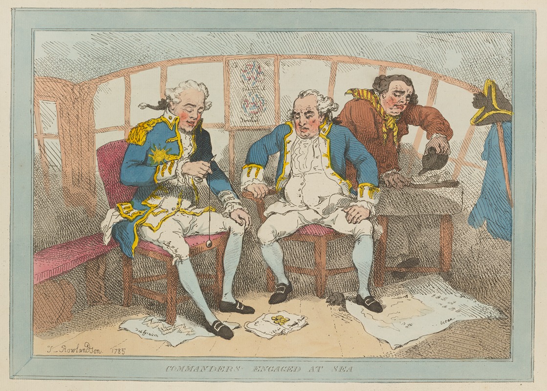 Thomas Rowlandson - Commanders engaged at sea