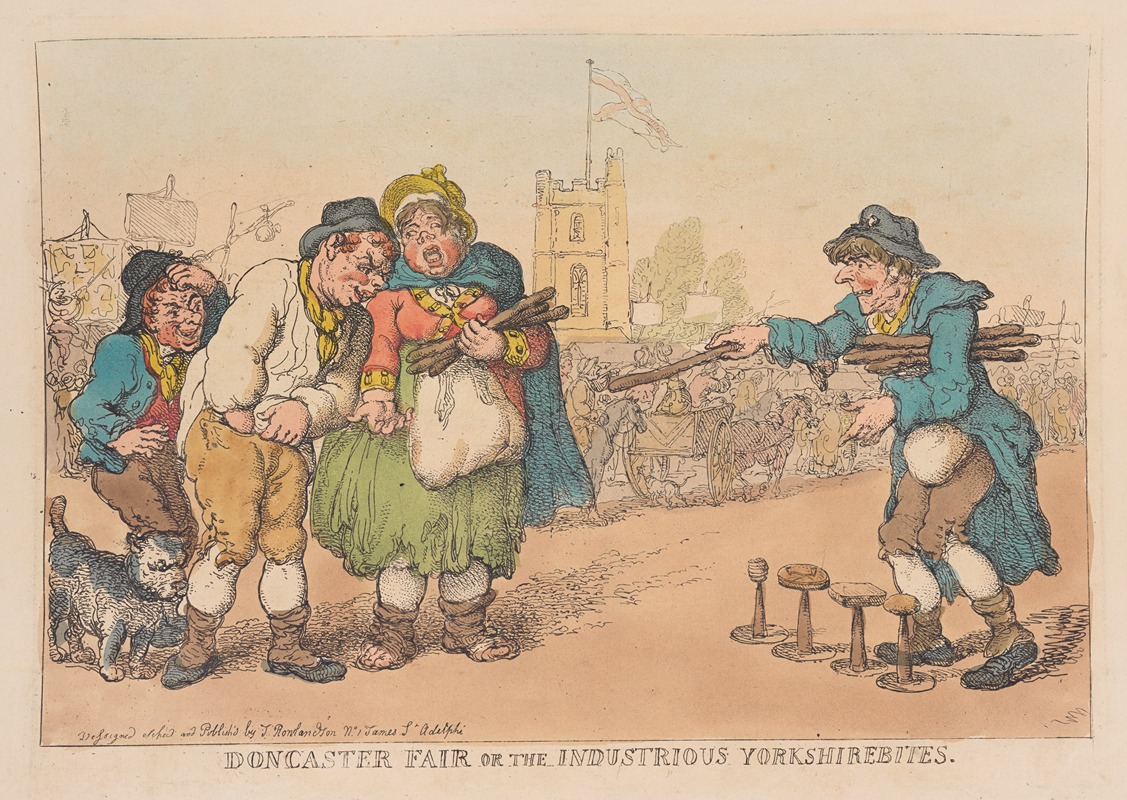 Thomas Rowlandson - Doncaster Fair or the industrious Yorkshirebites